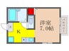 ルミエール円山 1Kの間取り