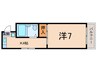 上笠東ハイツ 1Kの間取り