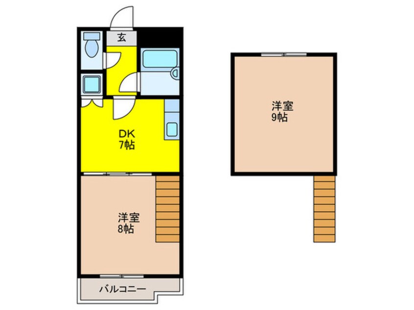 間取図 エイチ・ツーオー今川