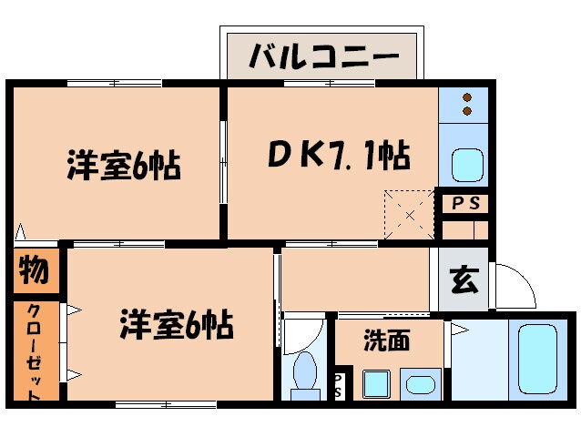 間取り図 パレシャルム精華