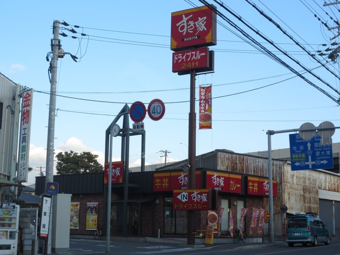 すき家(ファストフード)まで600m グリ－ンアンジュⅡ