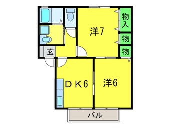 間取図 ガーデンハウス明正A棟