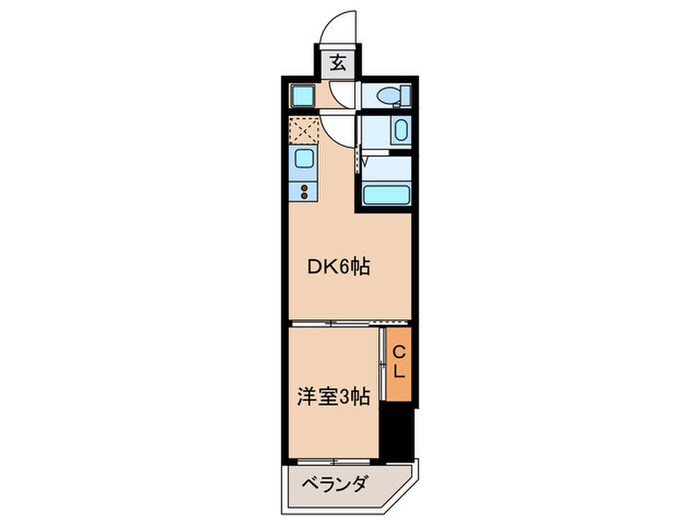 間取り図 ｿﾙﾃﾗｽ四天王寺前夕陽ヶ丘