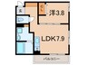 リブレメゾン西宮北口Ⅱ 1LDKの間取り
