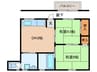 青木ビル 2DKの間取り