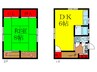 アパート石津 1DKの間取り