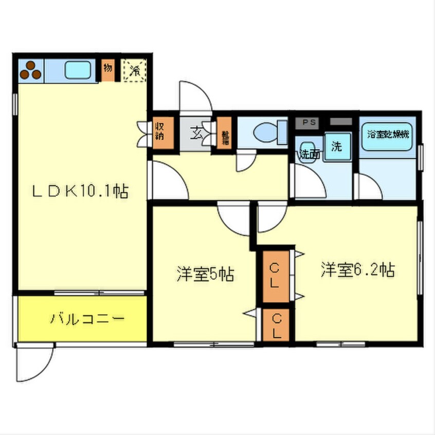 間取図 くすのきＴＷＩＮ北