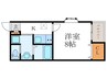 翔鶴館 1Kの間取り