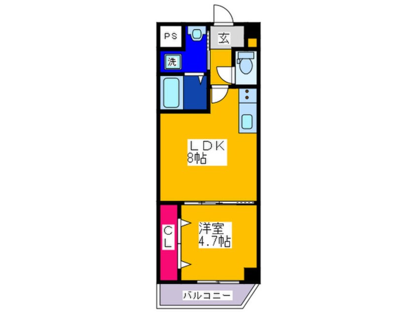 間取図 グランパシフィック桃谷