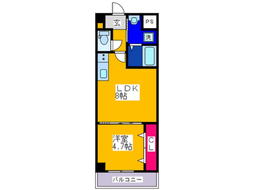 間取図 グランパシフィック桃谷