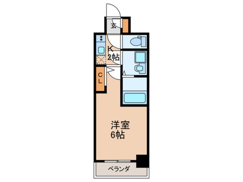 間取図 ｴｽﾘｰﾄﾞﾚｼﾞﾃﾞﾝｽ梅田ﾌﾛﾝﾄ