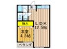 MAYUMIハイツ３番館 1LDKの間取り