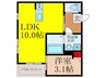 仮)グランメリー池田木部 1LDKの間取り