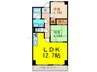 フロ－イント上長 2LDKの間取り