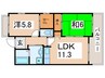 マルーン平野 2LDKの間取り