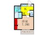 フジパレス吹田朝日が丘Ⅲ番館 1Kの間取り