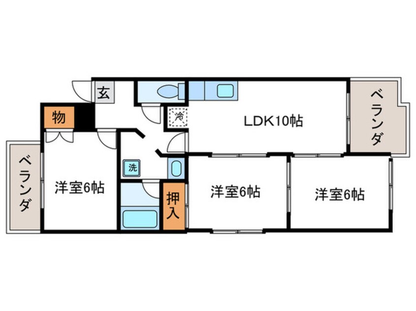 間取図 プルーリオン奥ノ坊