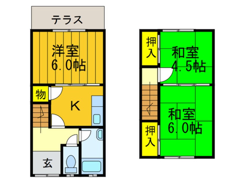 間取図 家村貸家