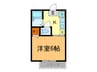 ロイヤルハイネス 1Kの間取り
