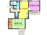 エクセレント野田 2LDKの間取り