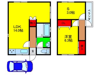 間取図 高田1丁目堀岡貸家