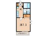 サニーヒルズ芦屋 1Kの間取り
