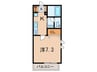 サニーヒルズ芦屋 1Kの間取り