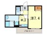 モンテプ－ロ 1Kの間取り
