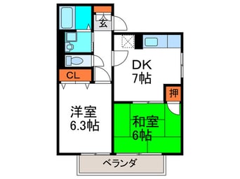 間取図 セジュ－ル悠