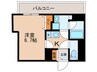 U residence新大阪 1Kの間取り
