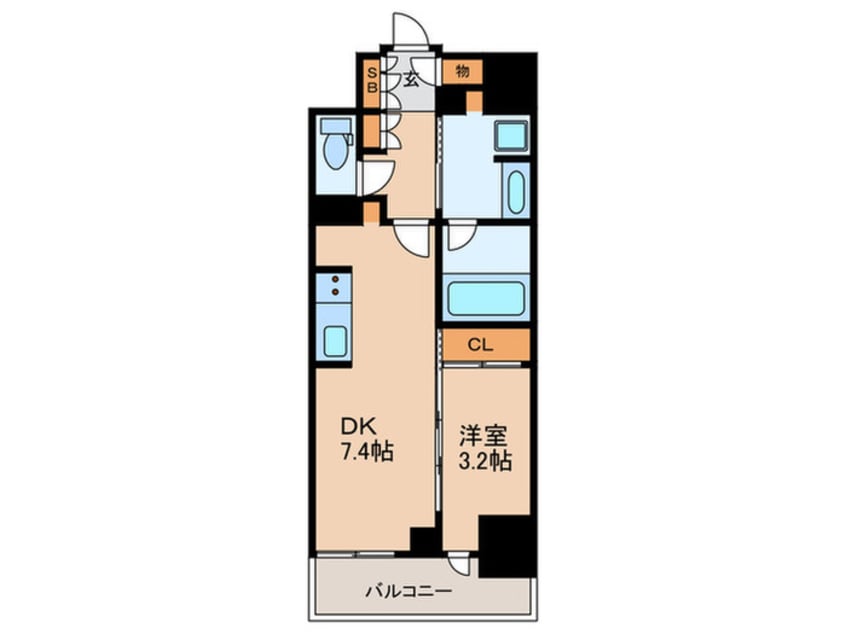 間取図 リビオレゾン靱公園(902)