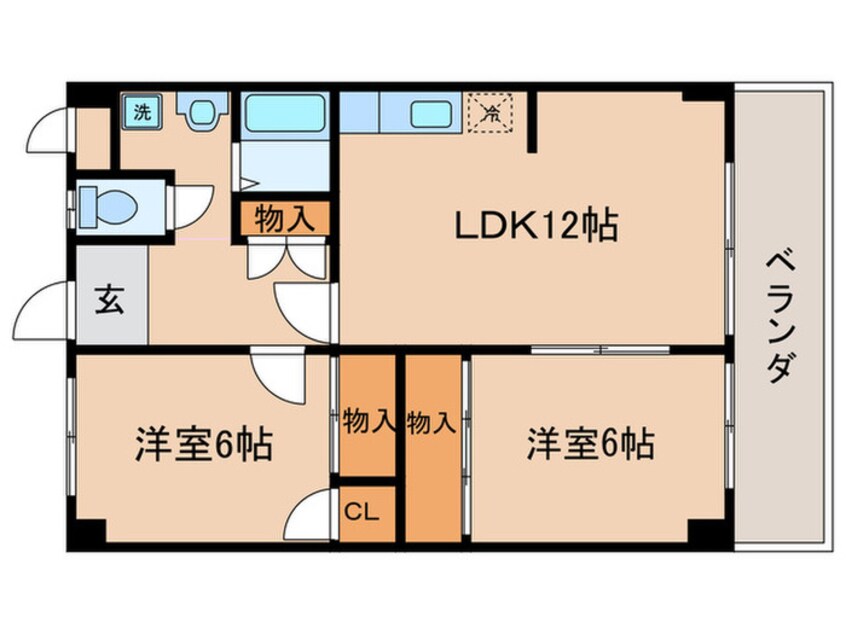 間取図 グランディ栗の木Ⅰ