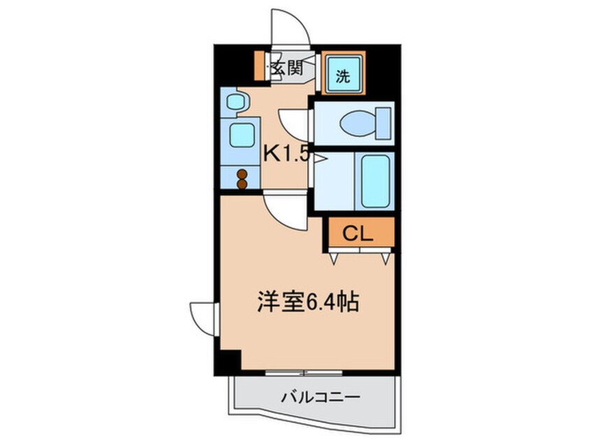 間取図 ﾌﾟﾚｻﾝｽ難波ﾘﾊﾞ-ｵｱｼｽ(602)