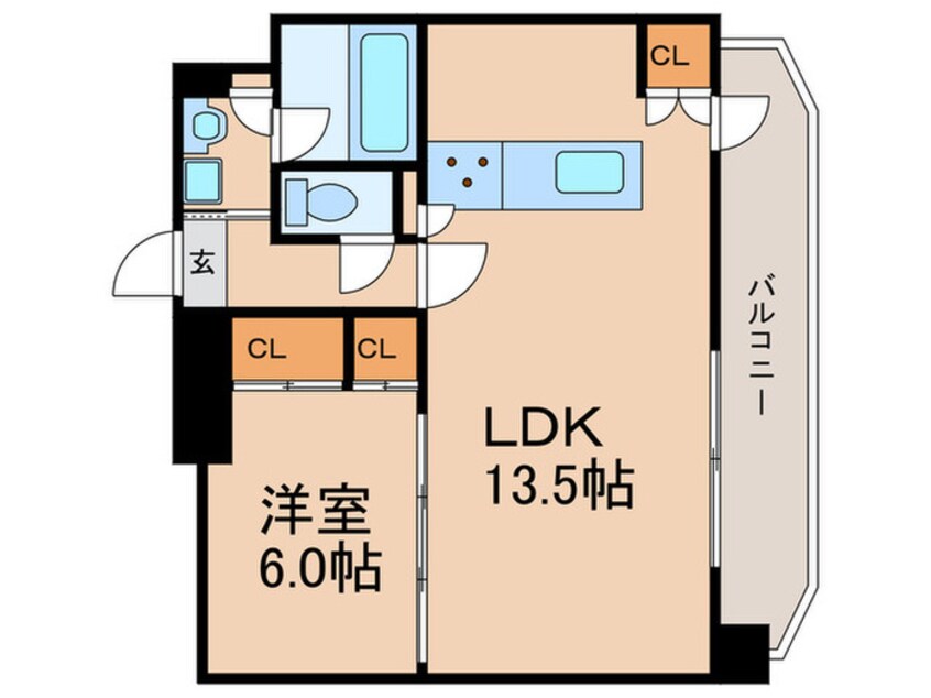 間取図 フロ－ライト南森町