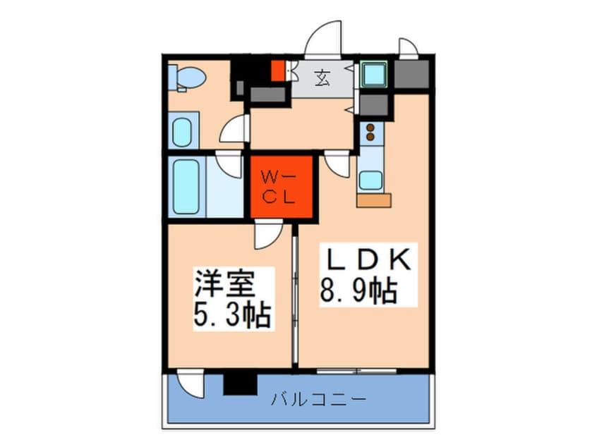 間取図 フロ－ライト南森町