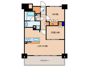 間取図 ｸﾚｳﾞｨｱ大阪同心ｳｴｽﾄ(403)