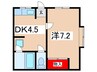 谷輪ハイツⅡ 1DKの間取り