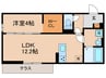 アリア大江 1LDKの間取り