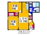 アクロスⅠ 2LDKの間取り