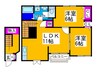 アクロスⅠ 2LDKの間取り