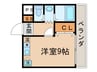 エステ－ト三条ビル 1Rの間取り