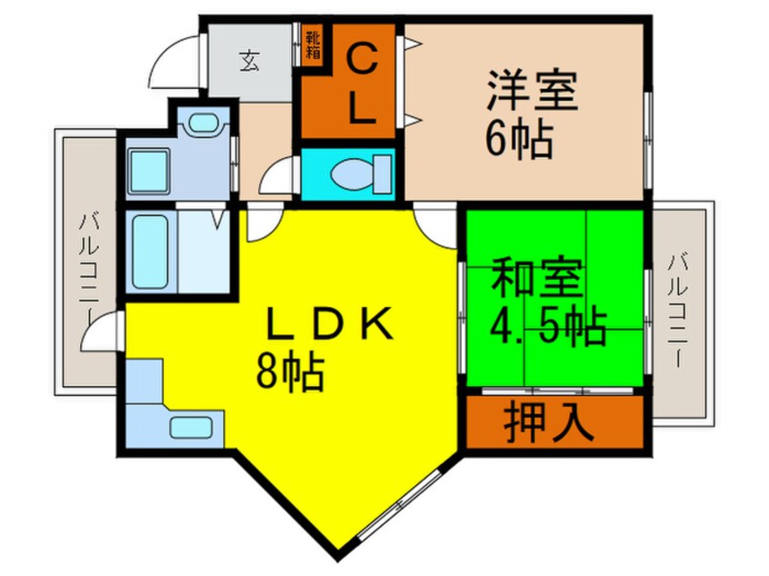 間取図 ラ・ベルメゾン長尾台