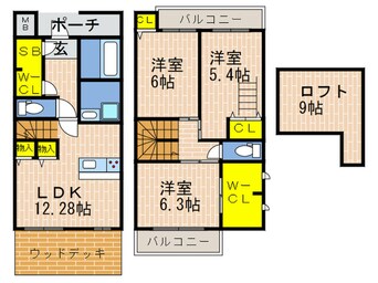 間取図 ヴィラージュ山手
