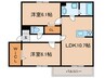 エムライズ北別府 2LDKの間取り