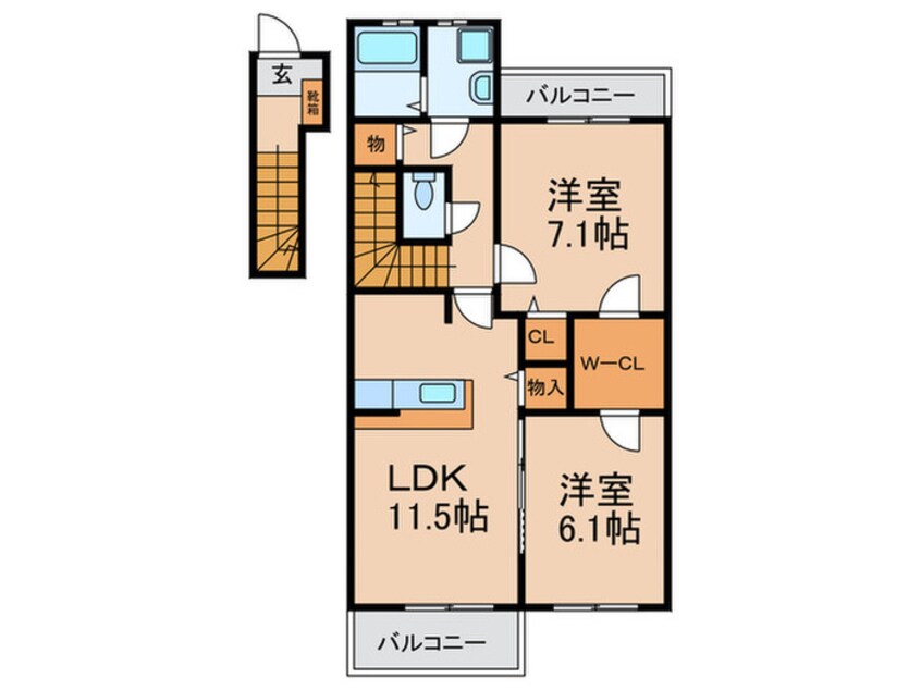 間取図 メゾンラフィ－ネ