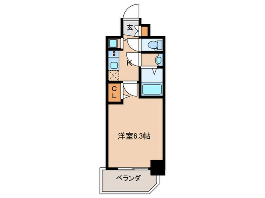 間取図 プレサンス扇町駅前(305)