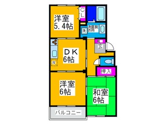 間取図 ハイツ藤原Ⅲ