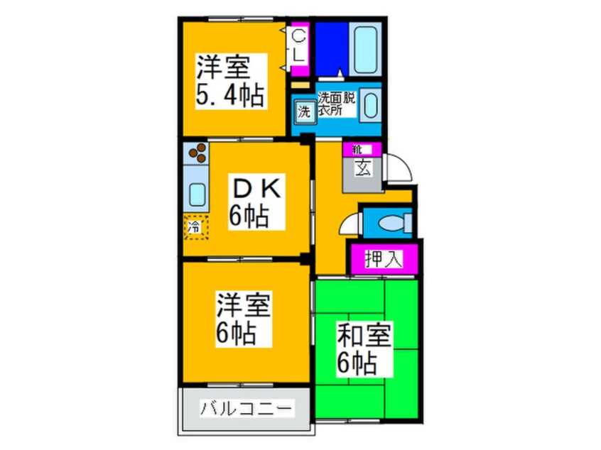 間取図 ハイツ藤原Ⅲ