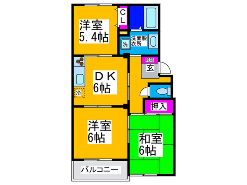 間取図 ハイツ藤原Ⅲ