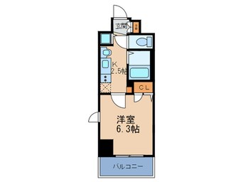 間取図 ﾌﾟﾚｻﾝｽ梅田北ﾊﾟﾜ-ｹﾞ-ﾄ(601)